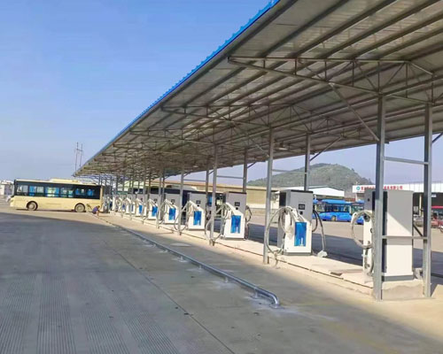 Electric bus charging station 160kw fast charging installation project