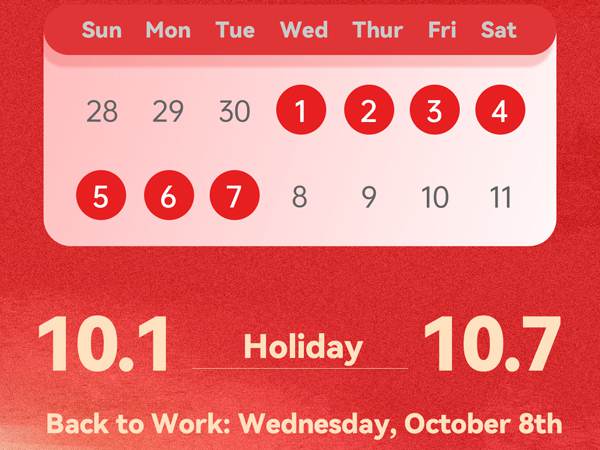 Mid-Autumn Festivaland National DayHoliday Notice