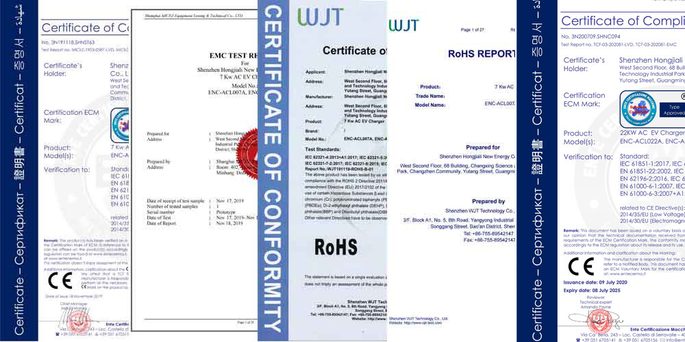 AC EV Charger product inspection certificate